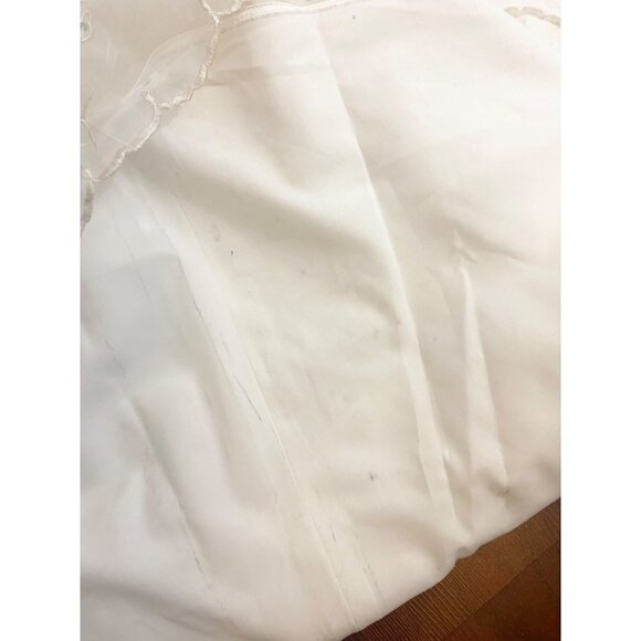 PC Mary's Mech Lined Embroidered Strapless Ivory Wedding Dress - Medium - Picture 7 of 13